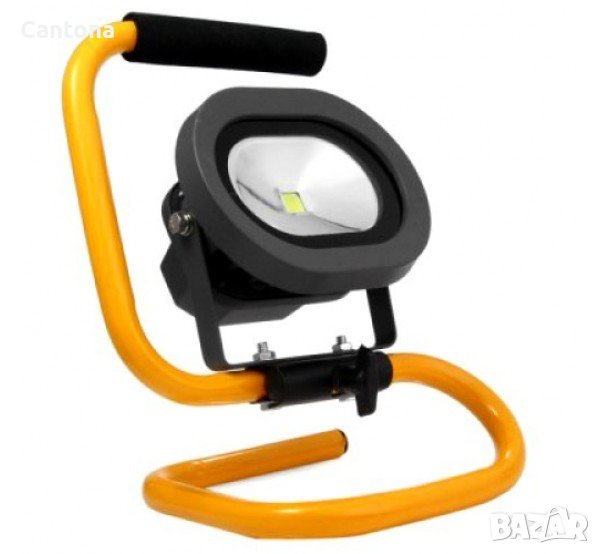 Мощен акумулаторен LED Прожектор BL-01 10W/100W, зарядни за 12 V и 220 V , снимка 1