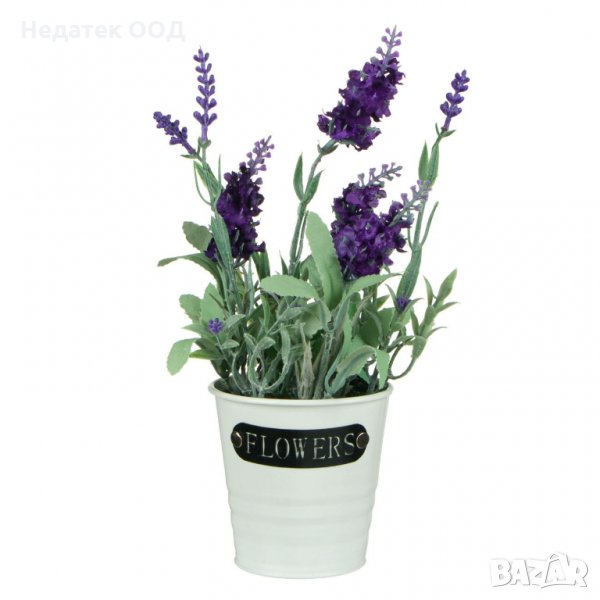 Изкуственa декоративнa лавандула в саксия, 9х25см, снимка 1