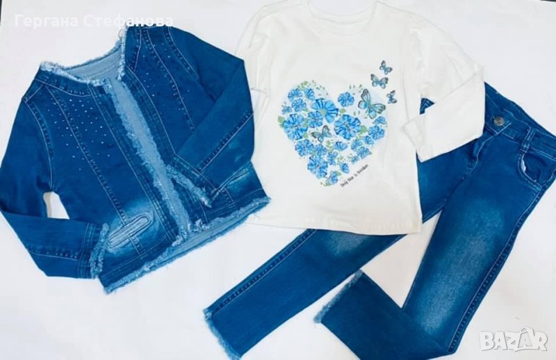 Дънков комплект 3 части  Размери -5г.6г.7г.8г. Цена -50 лв, снимка 1