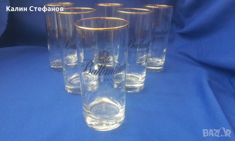 Чаши за безалкохолното за уиски BALLANTINES уникат 6 бр , снимка 1