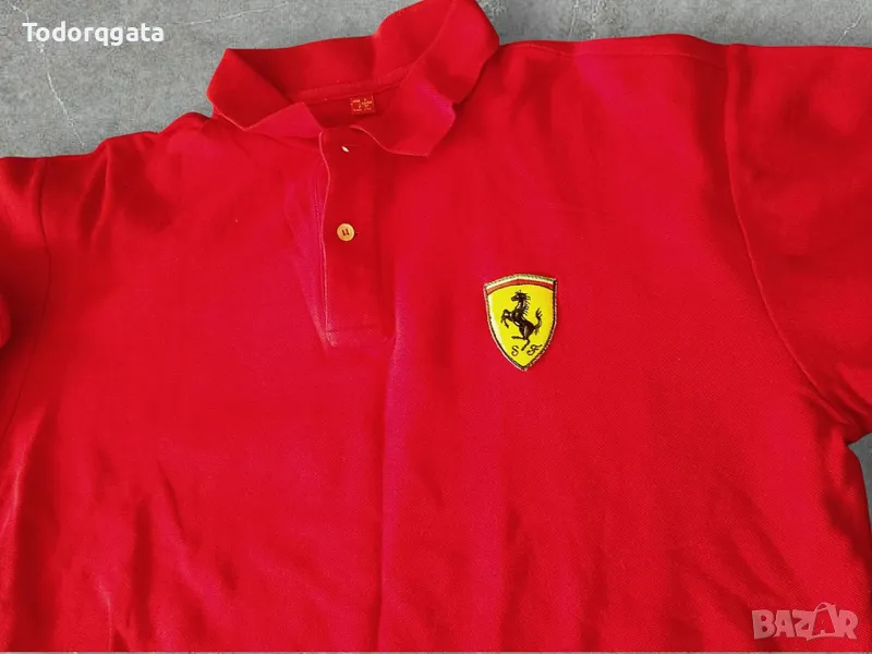 Fila Ferrari Ферари Червена Поло Блуза Polo Shirt L-XL Scuderia Много Добро Състояние, снимка 1