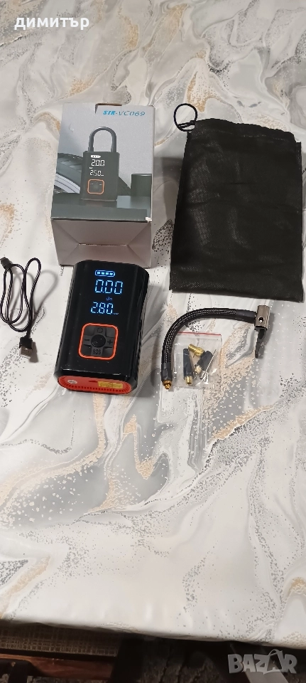 Преносим безжичен въздушен компресор., снимка 1