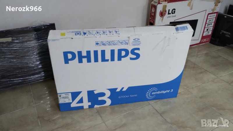 Телевизор LED Smart Philips, 43" (108 см), 43PUS6704/12, 4K Ultra HD, снимка 1