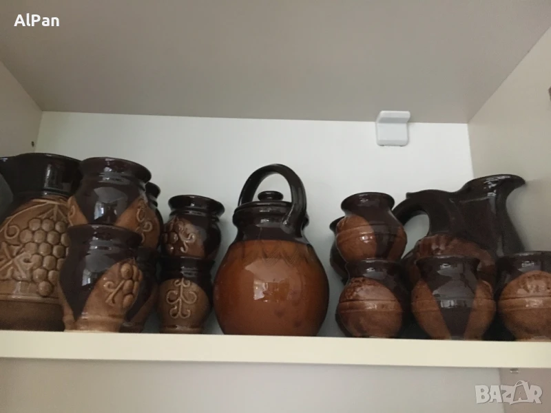 Два керамични сервиза за вино и армага, снимка 1