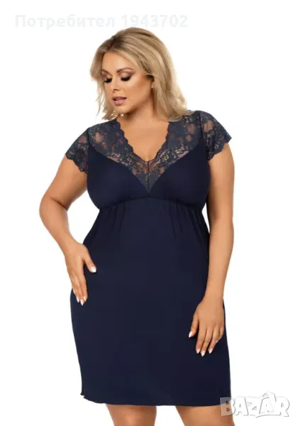 Макси нощница в тъмносин цвят Tess Donna, снимка 1