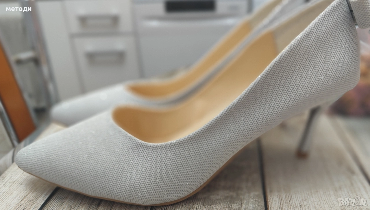 Красиви дамски обувки с ток 7.5 см, снимка 1