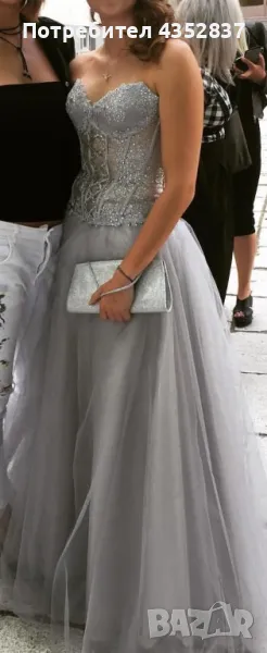 Бална рокля в комплект с обувки и чанта, снимка 1