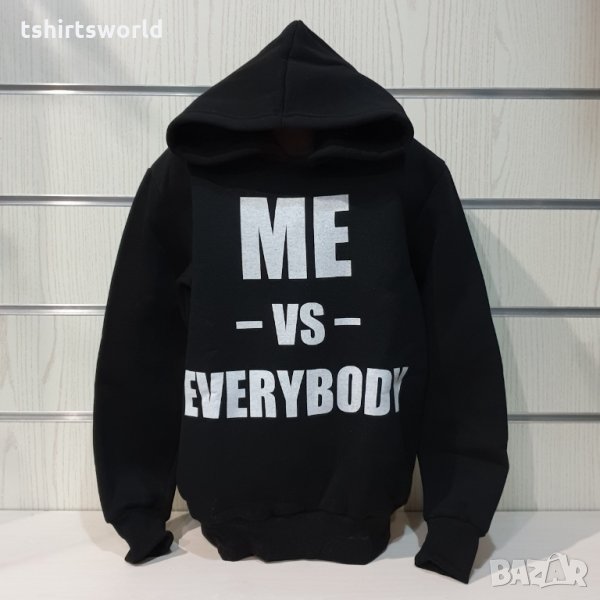 Нов детски суичър с дигитален печат Me VS Everybody, снимка 1