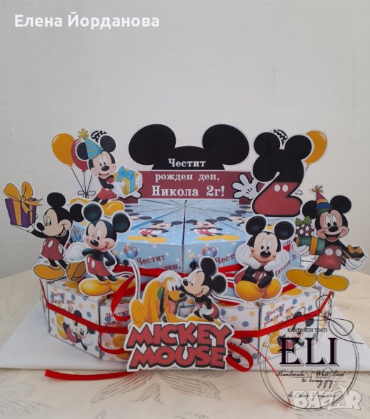 Картонена торта с Мики Маус, снимка 1