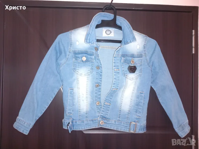 Детско дънково яке-128см/7г, снимка 1