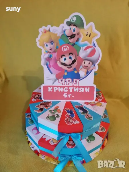Картонена торта Супер Марио, снимка 1