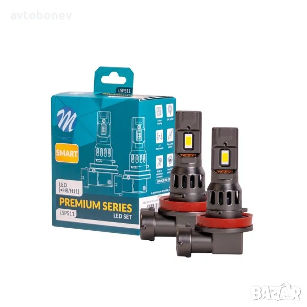LED крушки M-TECH SMART PREMIUM H11-12V-6000K-Canbus,к-т/2 бр./, снимка 1