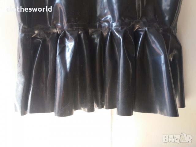 Пола от латекс в черно модел рибена опашка, снимка 7 - Поли - 37668892