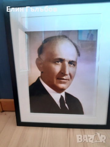 Портрет на Тодор Живков в рамка 42/53 см, снимка 2 - Други - 52098852