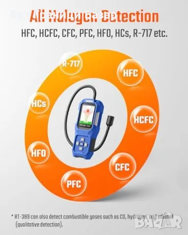 Нов TOPTES RT-389 Фреон детектор уред Течове на R410a, R600a, R1234yf, снимка 3 - Друга електроника - 49693262