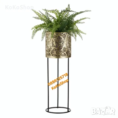 Кашпа-16х50 см./цветарник/метална кашпа