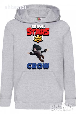 Детски Суитчър/Суитшърт Crow 2,Brawl Stars,Игра,Подарък,Изненада,Забавление,Рожден Ден, снимка 2 - Детски анцузи и суичери - 38314283