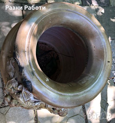 Керамична ваза с лозарски мотиви, голяма, снимка 7 - Вази - 42456713