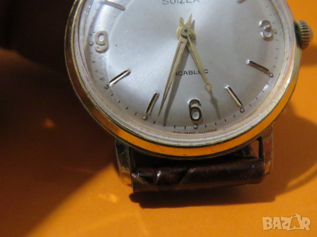 Мъжки часовник  SUIZEX - рядък щвейцарски механичен колекционерски часовник от 60 те за ценители, снимка 3 - Антикварни и старинни предмети - 42048692
