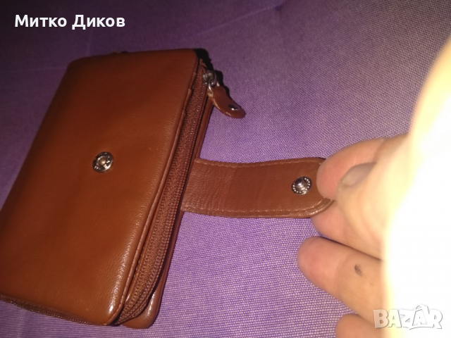 Кожен портфейл с два ципа 125х88мм, снимка 3 - Портфейли, портмонета - 36483148