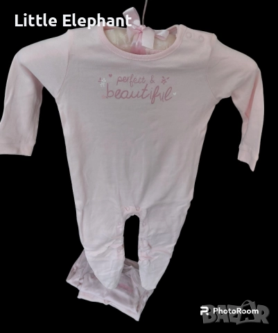 Цяла пижамка ромпърче за 9-12 мес момиченце"Perfect and beautiful",Англия/нова