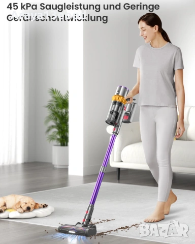 Anyson Stars 5 Безжична прахосмукачка 45000 Pa, 550W до 70 мин. работа, LED дисплей и анти-заплитане, снимка 6 - Прахосмукачки - 54064814