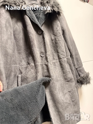 Кожено манто, снимка 3 - Палта, манта - 52980873