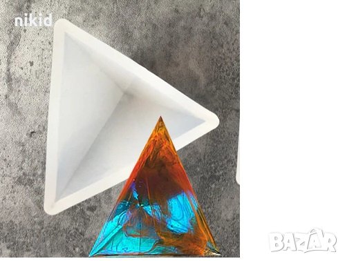 3D Пирамида силиконов молд форма калъп смола за сладкарство и бижута и декорация свещи глина оргонит, снимка 5 - Форми - 23078395