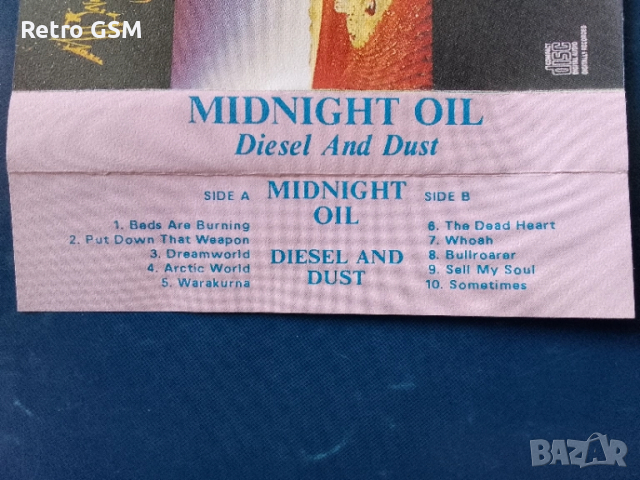 Аудио касета Midnight Oil (Diesel and dust), снимка 2 - Аудио касети - 51699083