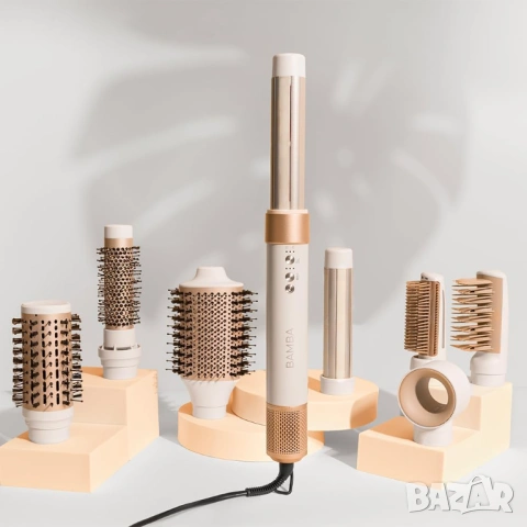 Мултифункционален уред за коса Cecotec CeramicCare AirGlam Champagne 1400W висок клас с Coanda