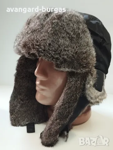 Мъжка заешка шапка ушанка,лукс 174 avangard-burgas 