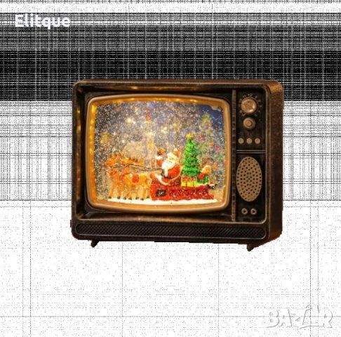 Коледен ретро телевизор - декорация, снимка 3 - Декорация за дома - 52437946