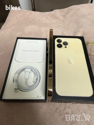 iPhone 13 Pro Max Gold 128gb 89%🔋, снимка 5 - Samsung - 53012957