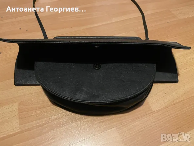 Дамска чанта кожена черна - уникален модел, снимка 2 - Чанти - 49783809