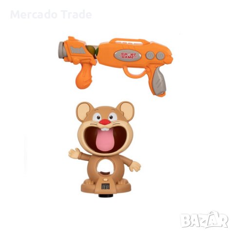 Настолна игра Mercado Trade, Хамстер - мишена, С оръжие и топки, Кафяв
