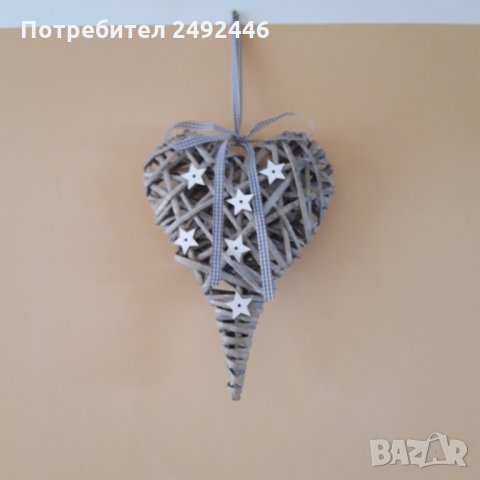 Сърце от дърво , снимка 3 - Декорация за дома - 29220642