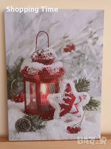 Светеща коледна картина с включени батерии, Спиди/лично предаване