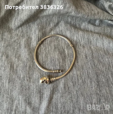 Сребърна гривна Pandora/Пандора, снимка 2 - Гривни - 55768574