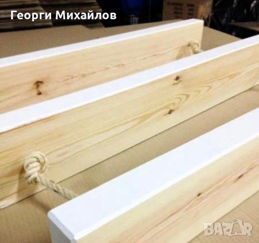 Рафт етажерка изработени от масивна дървесина в Рустик стил, снимка 12 - Етажерки - 31273398