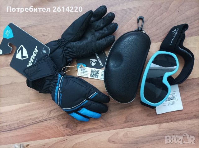Ziener ръкавици и очила за дете около 3-4год, снимка 5 - Зимни спортове - 39363813