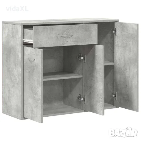 vidaXL Бюфет, бетонно сив, 88x30x70 см, инженерно дърво, снимка 6 - Бюфети - 56147760