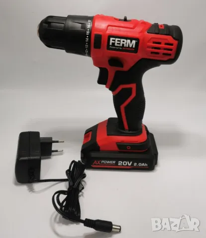Комплект акумулаторнa бормашинa FERM, снимка 5 - Винтоверти - 45979609