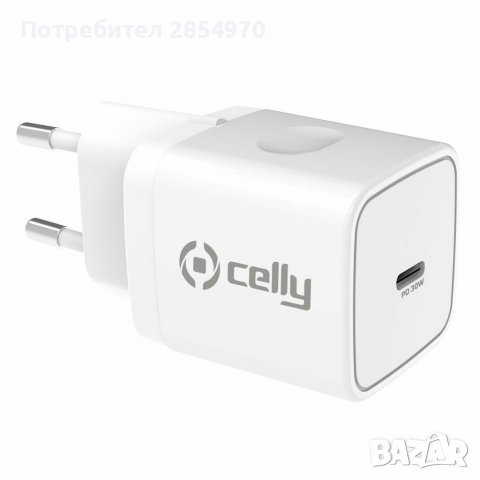 Зарядно устройство CELLY PRO POWER Power Delivery USB-C 30W (3.4A), снимка 1 - Оригинални зарядни - 39037506
