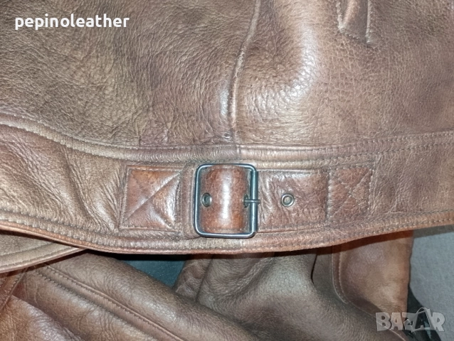 RAF (Royal Air Force) пилотско кожено яке от истинска агнешка кожа, тип В-3, размер 50 / L, снимка 6 - Якета - 52794358