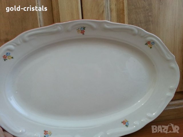 Стар български порцелан Изида  плато чиния елипса
