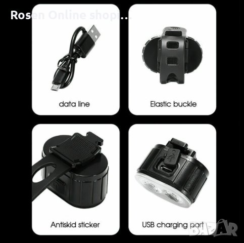 LED Комплект фар и заден стоп за велосипед и тротинетка, водоустойчиви с акумулаторна батерия, снимка 15 - Велосипеди - 40614737