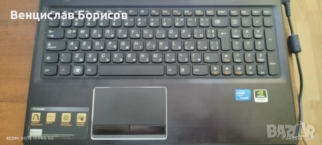 Лаптоп Леново/Lenovo G580, VGA GeForce 610M, 4 GB RAM, HDD 750 GB, Intel B820 1,7GHz, снимка 2 - Лаптопи за дома - 54225707