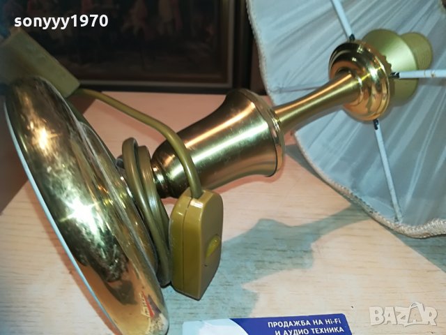 нощна лампа-мед/месинг-внос швеция 35х22см, снимка 15 - Колекции - 29850261