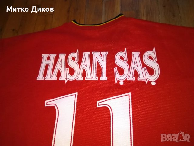 Тениска на Галата Сарай домакини 2001-2002 Лото №11Hasan Sas размер Л, снимка 7 - Футбол - 48572323
