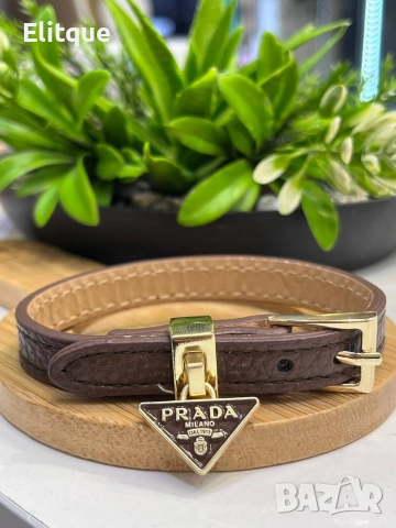 гривна от естествена кожа louis vuitton fendi prada , снимка 2 - Гривни - 52907656